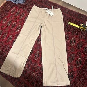 Zara cream parachute pants. 100% cotton